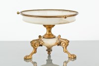 Lot 228 - 19TH CENTURY FRENCH GILT BRASS ALABASTER...