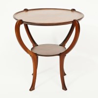 Lot 235 - VICTORIAN CIRCULAR MAHOGANY TWO TIER TABLE on...