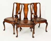 Lot 296 - SET OF EIGHT GEORGE II STYLE WALNUT DINING...