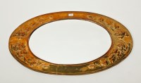 Lot 306 - ART NOUVEAU EMBOSSED BRASS WALL MIRROR the...
