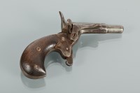 Lot 317 - 19TH CENTURY MUFF PISTOL with mahogany grip...