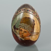 Lot 320 - LATE 19TH CENTURY RUSSIAN PAINTED WALNUT...