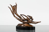 Lot 322 - BRONZE FIGURE GROUP 'TOGETHER' signed Kim B,...