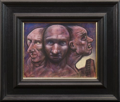 Lot 6 - * PETER HOWSON OBE, ONE MIND pastel on paper,...