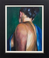 Lot 34 - * GREER RALSTON, THE BLUE TOWEL oil on canvas,...