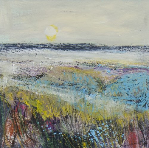 Lot 180 - MAY BYRNE, SUN ON THE MACHAIR mixed media on...
