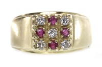 Lot 153 - EIGHTEEN CARAT GOLD RUBY AND DIAMOND RING with...