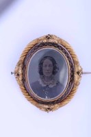 Lot 2092 - VICTORIAN DAGUERREOTYPE AND HAIRWORK MOURNING...