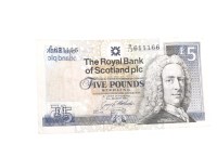 Lot 519 - THE ROYAL BANK OF SCOTLAND £5 FIVE POUNDS NOTE...