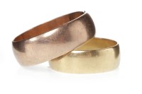 Lot 501 - TWO GOLD WEDDING BANDS comprising a...
