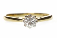 Lot 535 - DIAMOND SOLITAIRE RING with an eight claw set...
