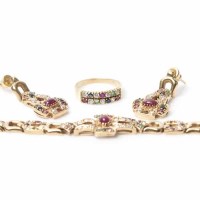 Lot 2105A - AMENDMENT - DIAMOND AND GEM SET FOURTEEN CARAT...