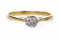 Lot 654 - DIAMOND SOLITAIRE RING with a six claw set...