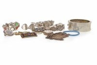 Lot 665 - LOT OF SILVER AND OTHER JEWELLERY including an...