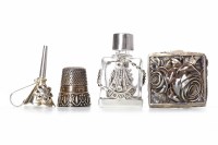 Lot 817 - CONTEMPORARY MINIATURE SILVER MOUNTED SCENT...