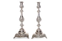 Lot 831 - PAIR OF GEORGE V SILVER CANDLESTICKS maker MS...
