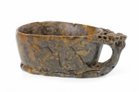 Lot 1068 - 20TH CENTURY CHINESE SOAPSTONE LIBATION CUP...
