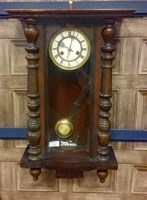 Lot 1438 - VICTORIAN VIENNA STYLE WALL CLOCK the 8 day, 2...