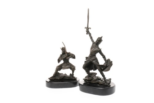 Lot 1615 - TWO BRONZE FIGURES AFTER KAMIKO one modelled...