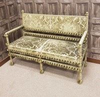 Lot 1651 - SQUARE BACK TWO SEAT SETTEE OF 17TH CENTURY...