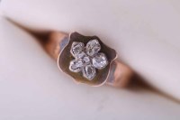 Lot 2133 - UNUSUAL VICTORIAN DIAMOND RING with a shield...