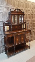 Lot 1705 - LATE VICTORIAN ROSEWOOD DISPLAY CABINET the...