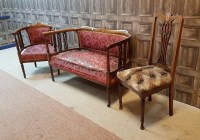 Lot 1714 - EDWARDIAN SHERATON REVIVAL STAINED BEECH...