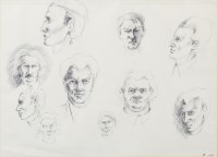 Lot 107 - * PETER HOWSON OBE, PEN AND INK STUDIES pen on...