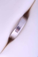 Lot 2148 - EIGHTEEN CARAT WHITE GOLD WEDDING BAND 3g,...