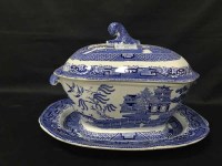 Lot 54 - LOT OF BLUE AND WHITE CERAMICS including...