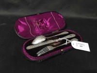 Lot 119 - LATE 19TH CENTURY SILVER CHRISTENING SET in...