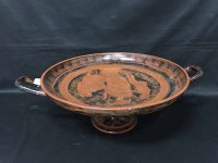 Lot 186 - HAND PAINTED GREEK VASE along with an Attic...
