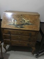 Lot 239 - CHINOISSERIE WRITING DESK along with matched...