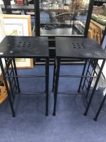 Lot 275 - TWO MACINTOSH STYLE SIDE TABLES AND MATCHING...