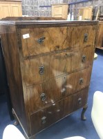 Lot 289 - MAHOGANY CHEST OF DRAWERS