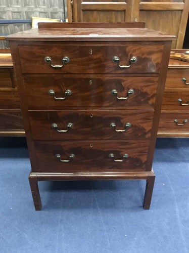 Lot 312 - MAHOGANY CHEST OF DRAWERS