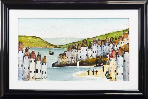 Lot 33 - * ROZANNE BELL, A CORNISH HARBOUR oil on board,...