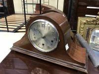 Lot 66 - TWO ARCHED MANTEL CLOCKS along with a Dutch...
