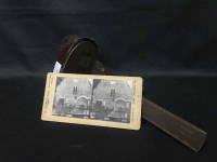 Lot 125 - THREE VICTORIAN STEREOSCOPIC SLIDE VIEWERS and...