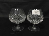 Lot 133 - LOT OF GLASS WARE including six brandy...