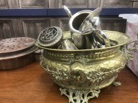 Lot 202 - COLLECTION OF BRASS AND SILVER PLATED WARE...