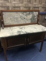 Lot 214 - MARBLE TOPPED WASH STAND