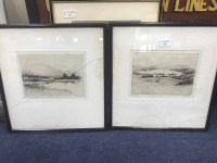 Lot 239 - TWO FRAMED ETCHINGS both signed and under glass