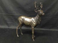 Lot 259 - BRONZED METAL FIGURE OF A STAG