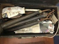 Lot 261 - 19TH CENTURY LEATHER WORKING TOOLS along with...