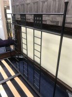 Lot 302 - RENNIE MACKINTOSH STYLE DOUBLE BED AND BEDROOM...