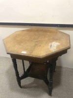 Lot 334 - VICTORIAN ROSEWOOD OCTAGONAL CENTRE TABLE