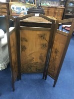 Lot 341 - POKERWORK FOLDING FIRESCREEN