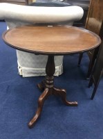 Lot 342 - MAHOGANY TIP-UP TRIPOD TEA TABLE