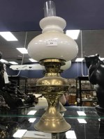 Lot 354 - BRASS PARAFFIN LAMP